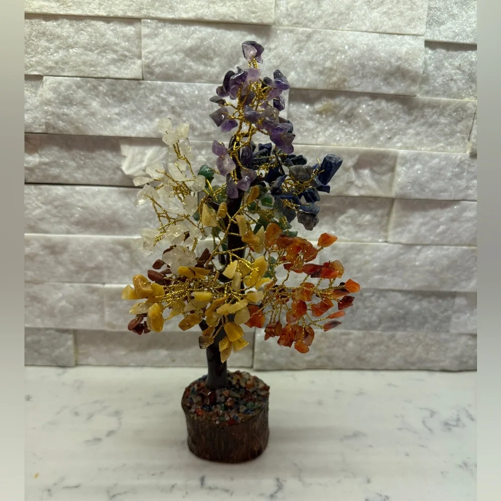 7 Chakra Healing Crystal Natural Gemstone Tree For Goodluck,Wealth & Prosperity